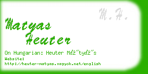 matyas heuter business card